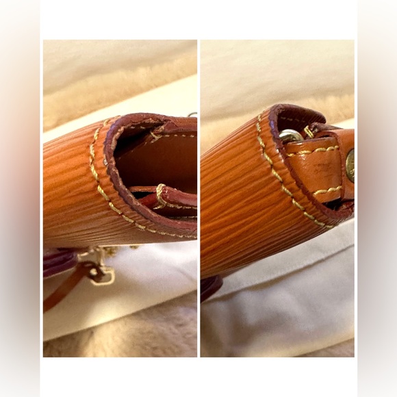 LOUIS VUITTON CLUTCH BAG SELLIER DRAGONNE BROWN EPI WITH KEY🌟 AUTHENTIC 🌟 - Picture 14 of 16